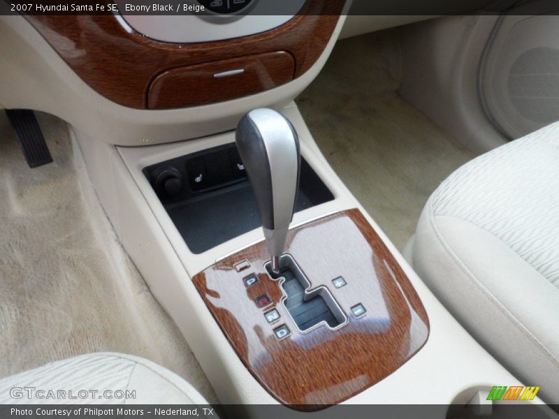 Ebony Black / Beige 2007 Hyundai Santa Fe SE