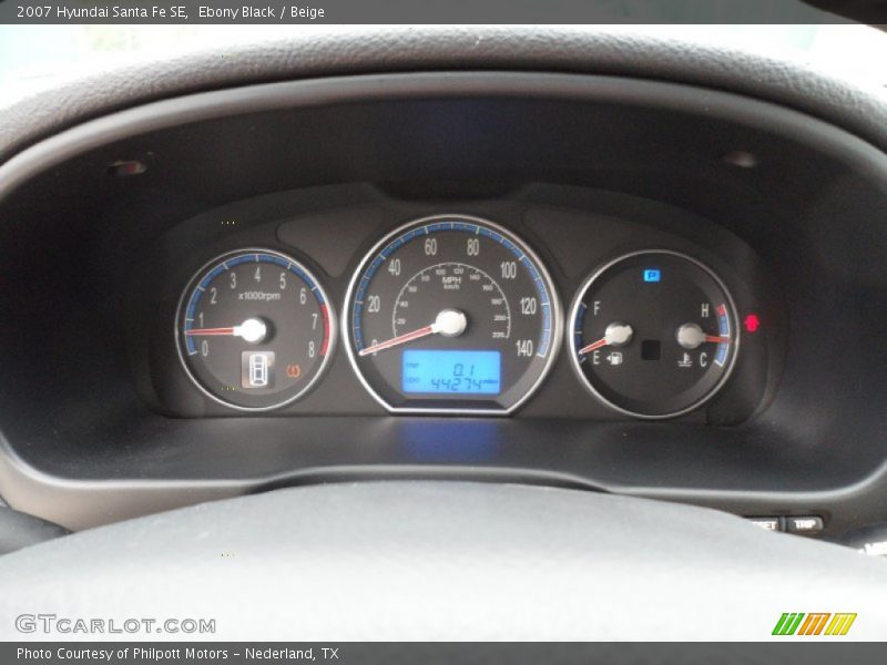 Ebony Black / Beige 2007 Hyundai Santa Fe SE