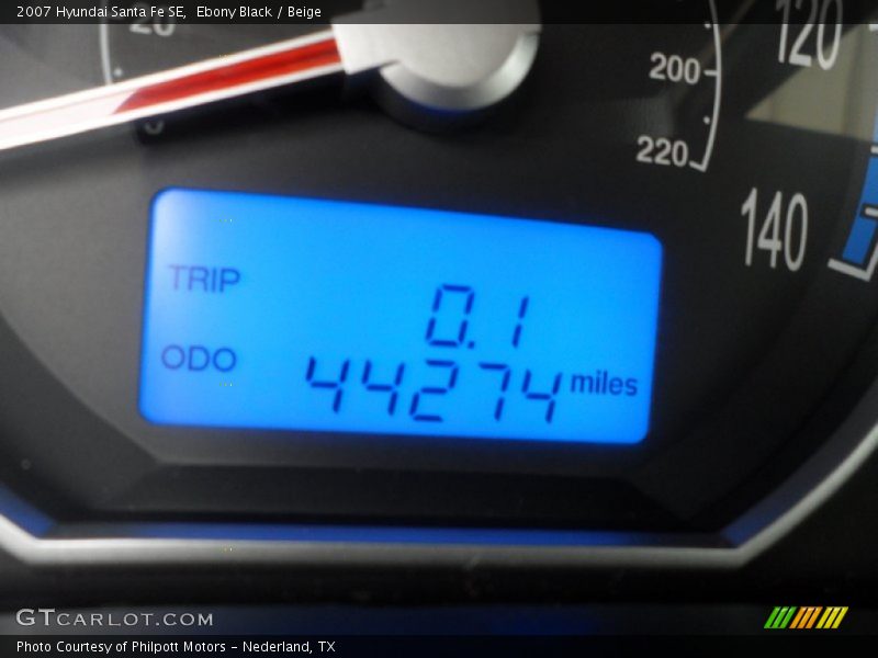 Ebony Black / Beige 2007 Hyundai Santa Fe SE