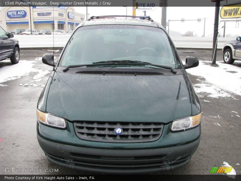 Deep Hunter Green Metallic / Gray 1998 Plymouth Voyager