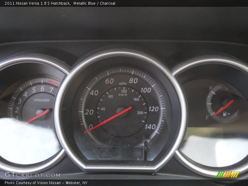 Metallic Blue / Charcoal 2011 Nissan Versa 1.8 S Hatchback