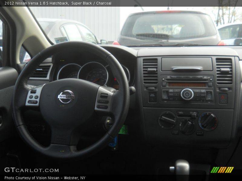 Super Black / Charcoal 2012 Nissan Versa 1.8 S Hatchback