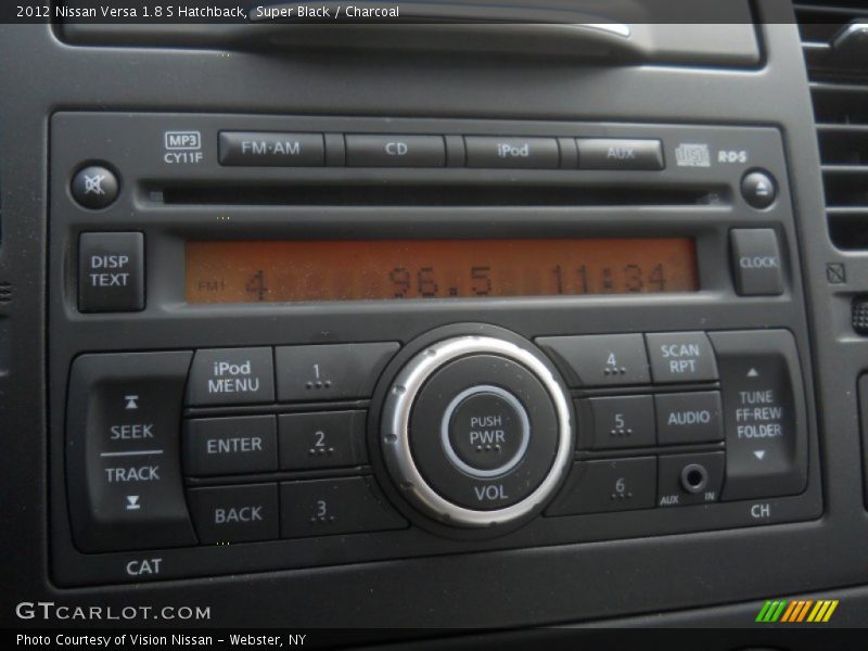 Super Black / Charcoal 2012 Nissan Versa 1.8 S Hatchback