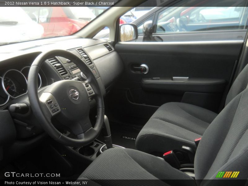 Super Black / Charcoal 2012 Nissan Versa 1.8 S Hatchback