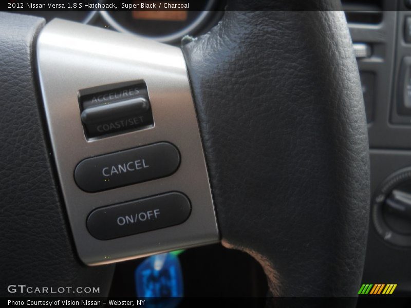 Super Black / Charcoal 2012 Nissan Versa 1.8 S Hatchback