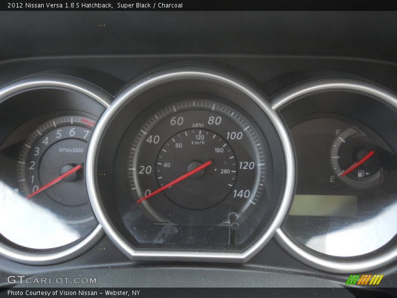 Super Black / Charcoal 2012 Nissan Versa 1.8 S Hatchback