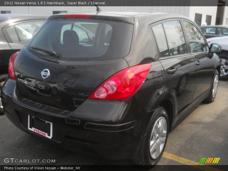 Super Black / Charcoal 2012 Nissan Versa 1.8 S Hatchback
