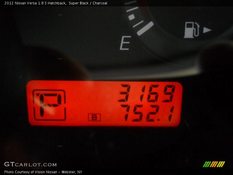 Super Black / Charcoal 2012 Nissan Versa 1.8 S Hatchback