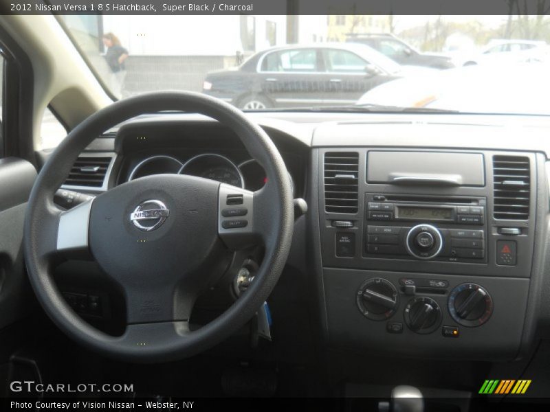Super Black / Charcoal 2012 Nissan Versa 1.8 S Hatchback