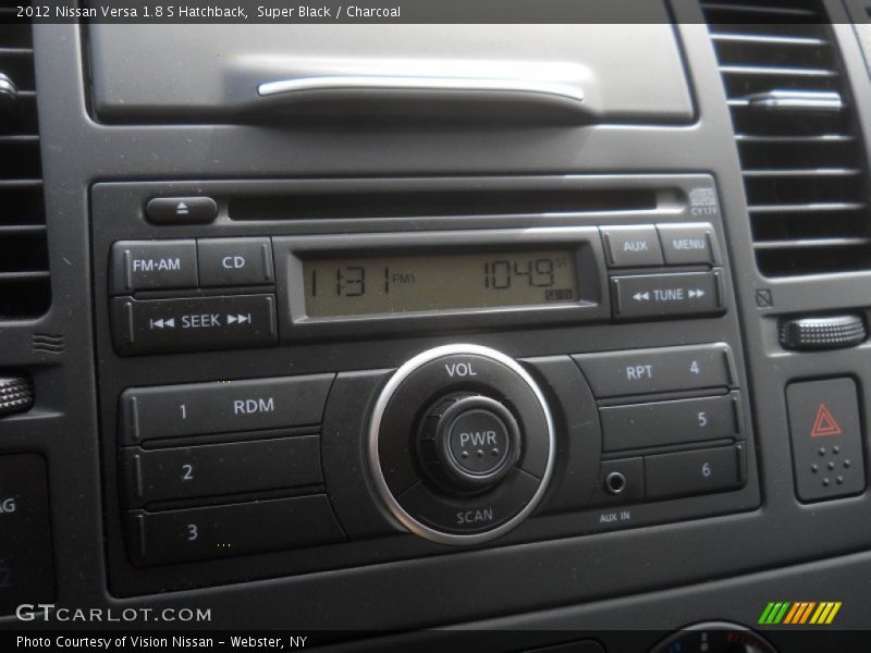 Super Black / Charcoal 2012 Nissan Versa 1.8 S Hatchback