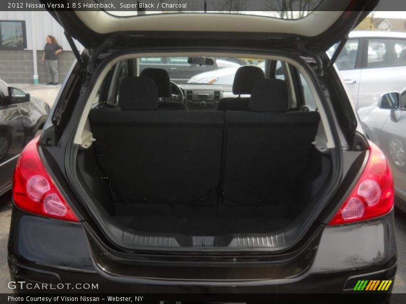 Super Black / Charcoal 2012 Nissan Versa 1.8 S Hatchback