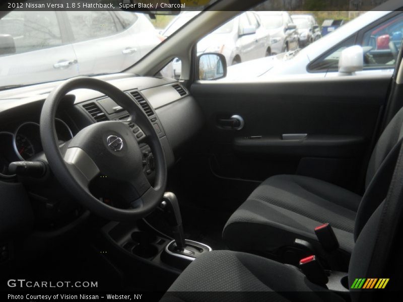 Super Black / Charcoal 2012 Nissan Versa 1.8 S Hatchback