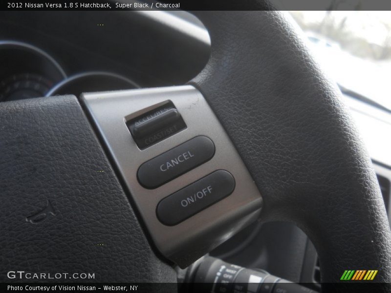 Super Black / Charcoal 2012 Nissan Versa 1.8 S Hatchback
