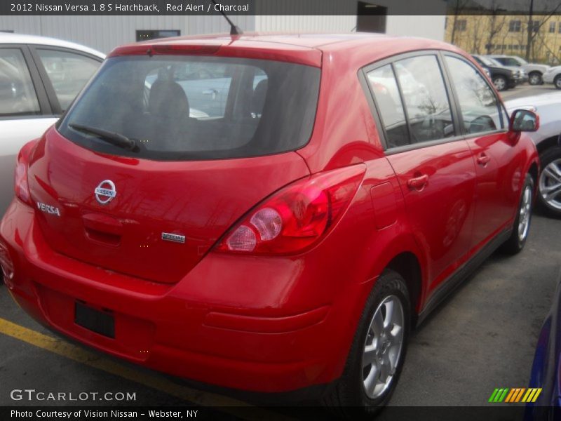 Red Alert / Charcoal 2012 Nissan Versa 1.8 S Hatchback