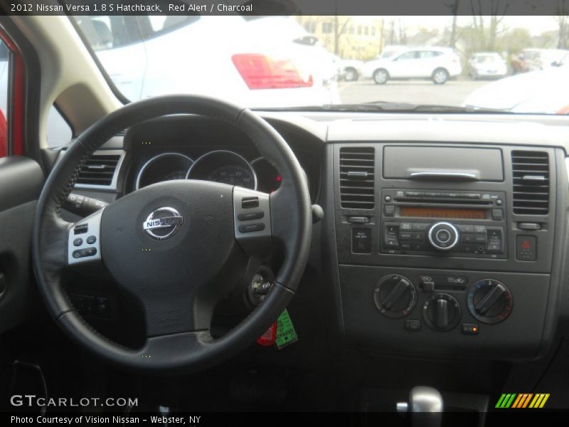 Red Alert / Charcoal 2012 Nissan Versa 1.8 S Hatchback