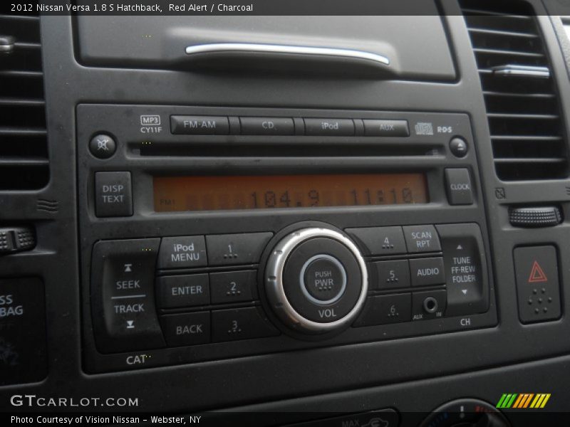 Red Alert / Charcoal 2012 Nissan Versa 1.8 S Hatchback