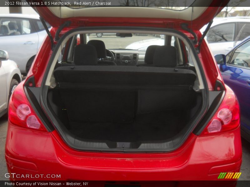 Red Alert / Charcoal 2012 Nissan Versa 1.8 S Hatchback