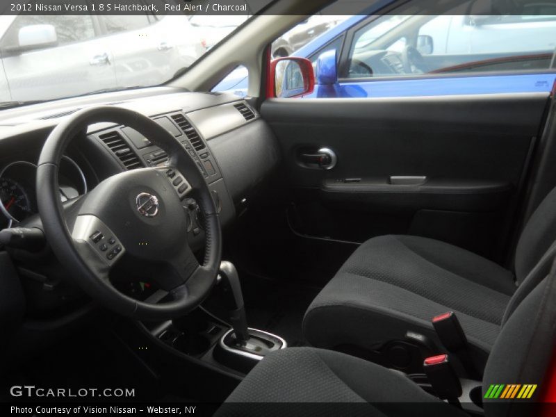 Red Alert / Charcoal 2012 Nissan Versa 1.8 S Hatchback