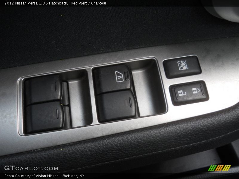 Red Alert / Charcoal 2012 Nissan Versa 1.8 S Hatchback
