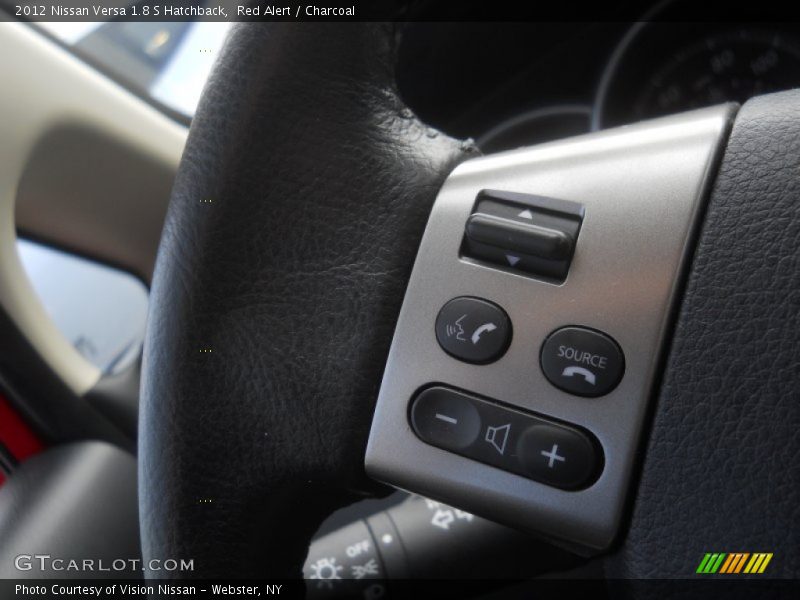 Red Alert / Charcoal 2012 Nissan Versa 1.8 S Hatchback