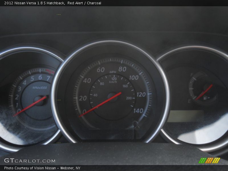 Red Alert / Charcoal 2012 Nissan Versa 1.8 S Hatchback