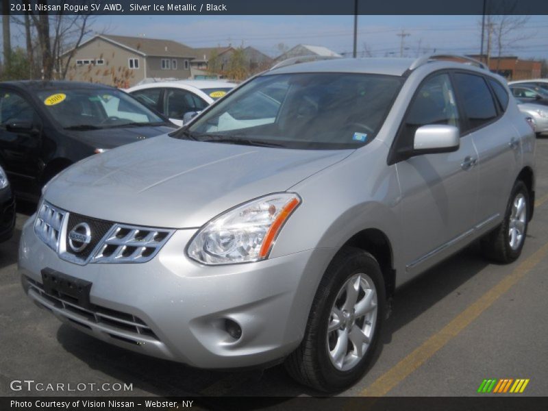 Silver Ice Metallic / Black 2011 Nissan Rogue SV AWD