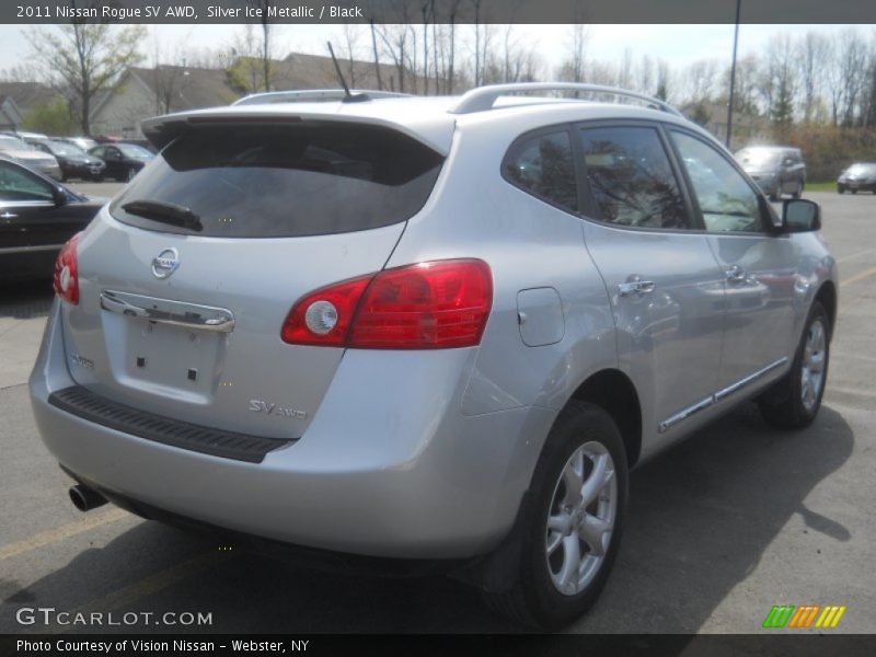 Silver Ice Metallic / Black 2011 Nissan Rogue SV AWD