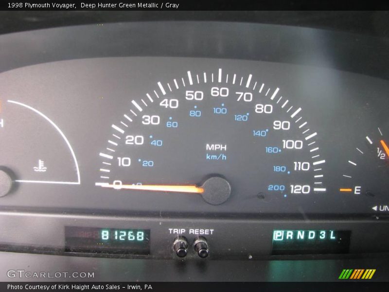 Deep Hunter Green Metallic / Gray 1998 Plymouth Voyager