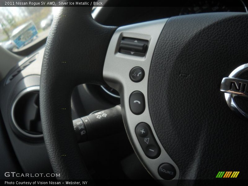 Silver Ice Metallic / Black 2011 Nissan Rogue SV AWD