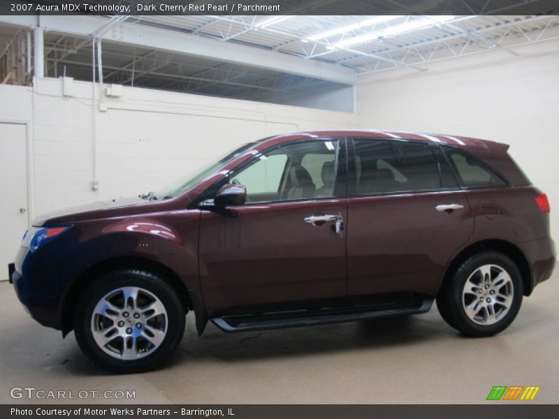 Dark Cherry Red Pearl / Parchment 2007 Acura MDX Technology