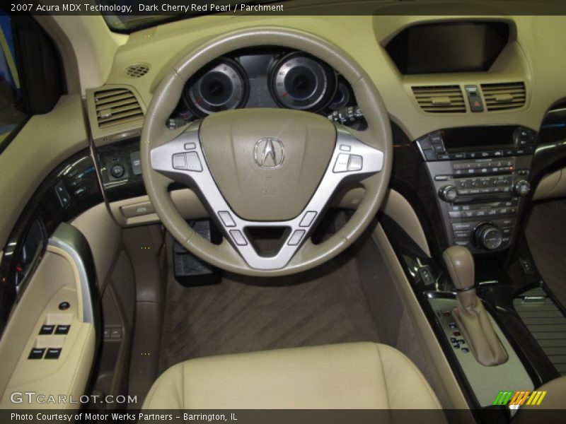 Dark Cherry Red Pearl / Parchment 2007 Acura MDX Technology