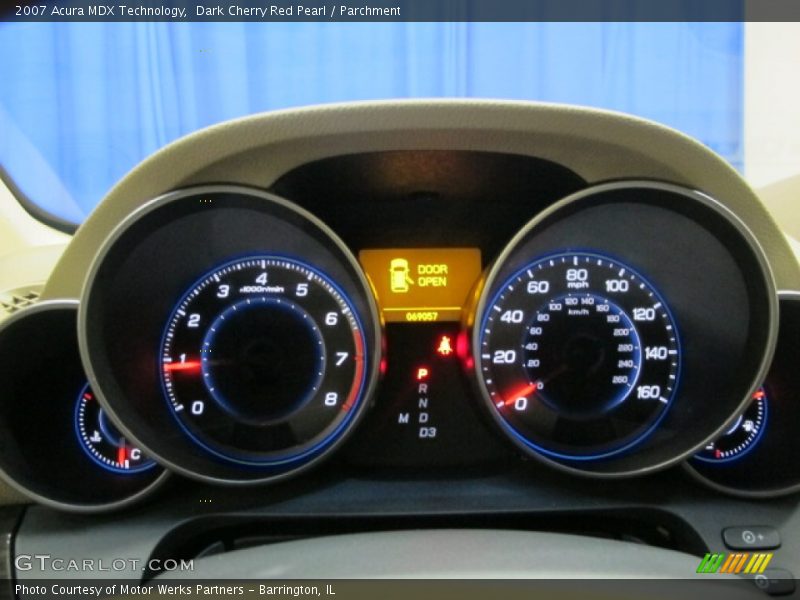Dark Cherry Red Pearl / Parchment 2007 Acura MDX Technology