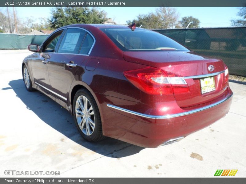 Cabernet Red Pearl / Cashmere 2012 Hyundai Genesis 4.6 Sedan