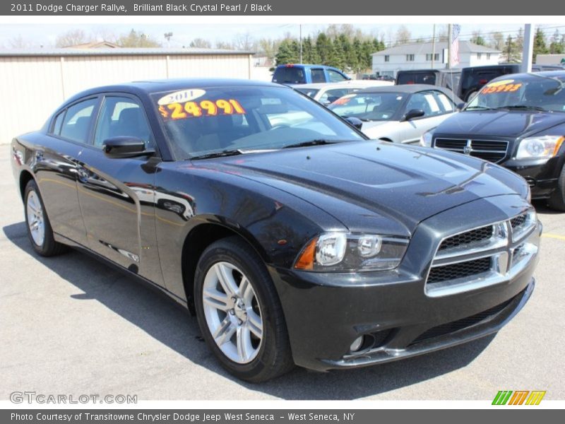 Brilliant Black Crystal Pearl / Black 2011 Dodge Charger Rallye