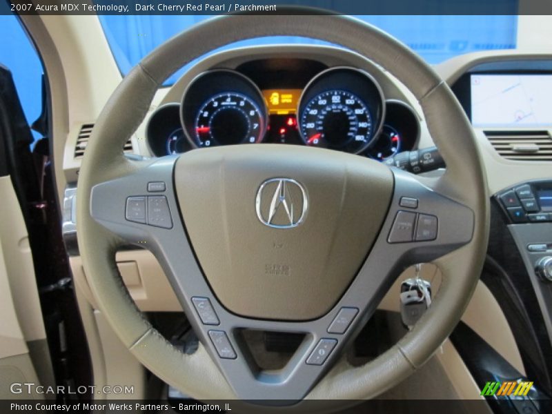 Dark Cherry Red Pearl / Parchment 2007 Acura MDX Technology