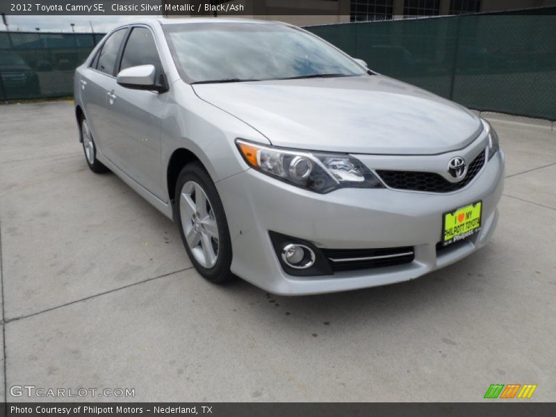 Classic Silver Metallic / Black/Ash 2012 Toyota Camry SE