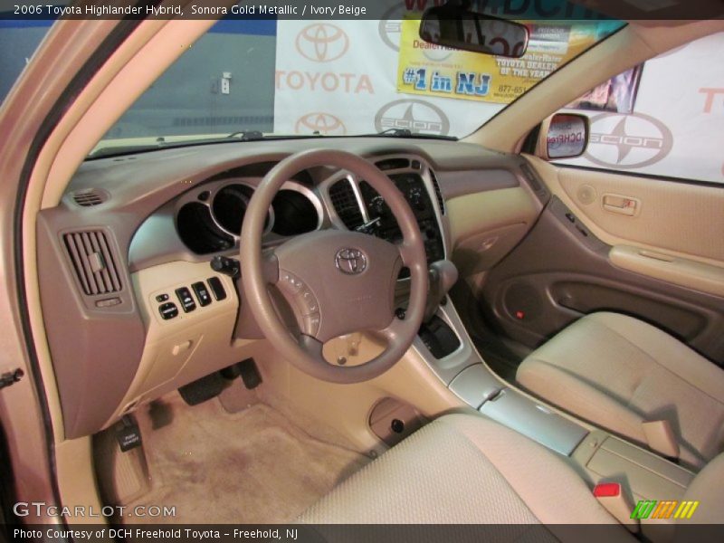 Sonora Gold Metallic / Ivory Beige 2006 Toyota Highlander Hybrid