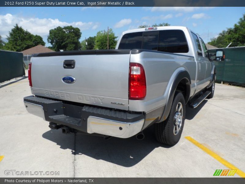 Ingot Silver Metallic / Black 2012 Ford F250 Super Duty Lariat Crew Cab