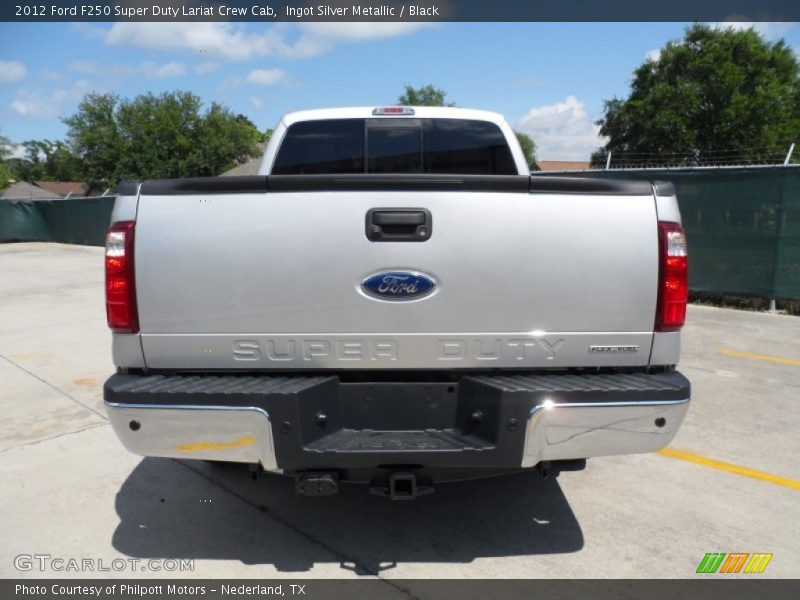 Ingot Silver Metallic / Black 2012 Ford F250 Super Duty Lariat Crew Cab