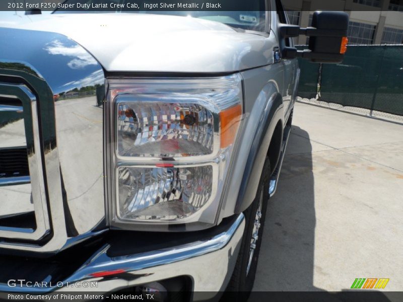 Ingot Silver Metallic / Black 2012 Ford F250 Super Duty Lariat Crew Cab