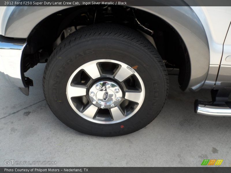 Ingot Silver Metallic / Black 2012 Ford F250 Super Duty Lariat Crew Cab