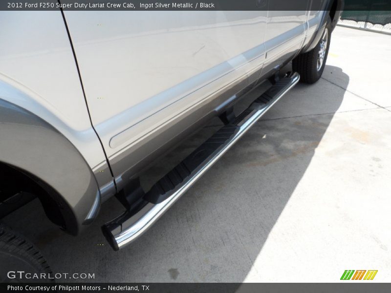 Ingot Silver Metallic / Black 2012 Ford F250 Super Duty Lariat Crew Cab