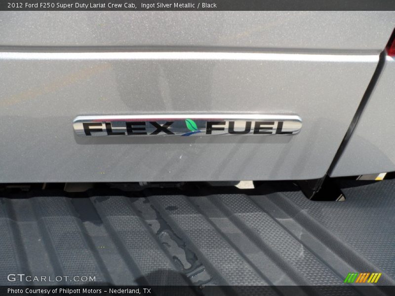 Ingot Silver Metallic / Black 2012 Ford F250 Super Duty Lariat Crew Cab