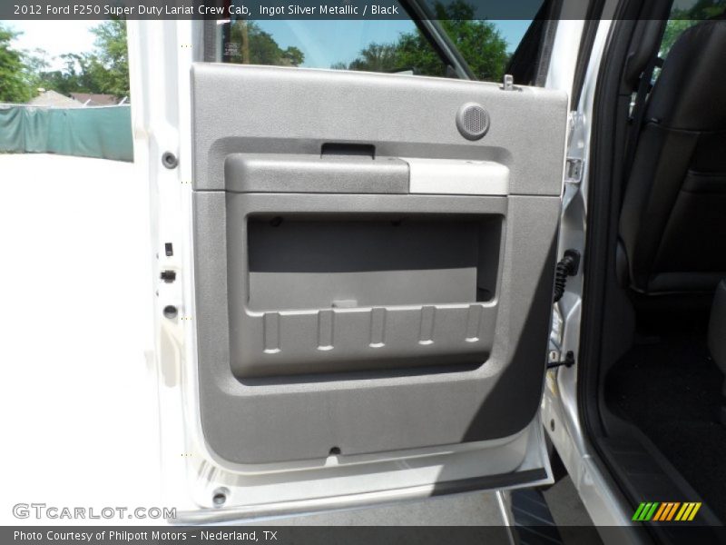 Ingot Silver Metallic / Black 2012 Ford F250 Super Duty Lariat Crew Cab