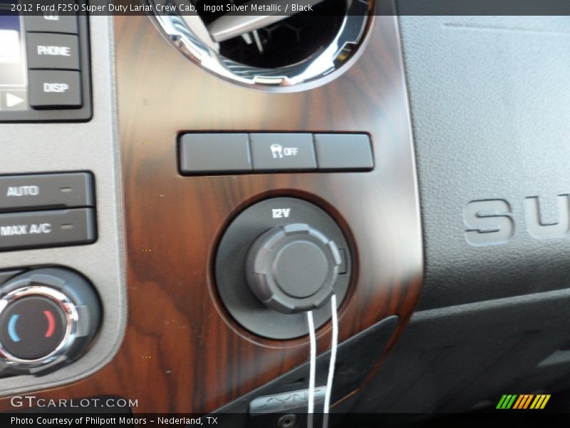 Ingot Silver Metallic / Black 2012 Ford F250 Super Duty Lariat Crew Cab