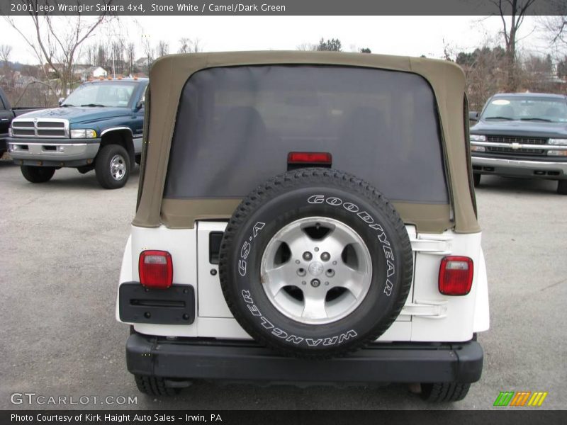 Stone White / Camel/Dark Green 2001 Jeep Wrangler Sahara 4x4