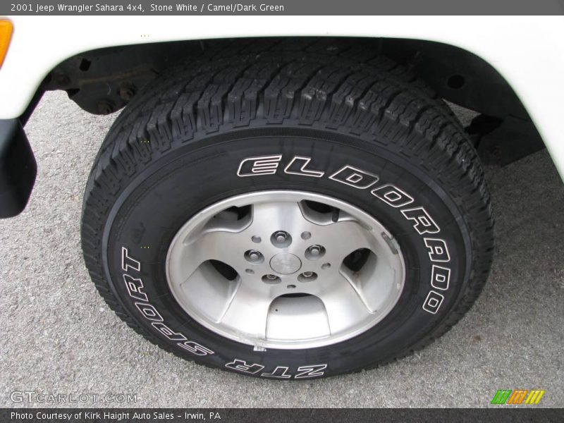 Stone White / Camel/Dark Green 2001 Jeep Wrangler Sahara 4x4