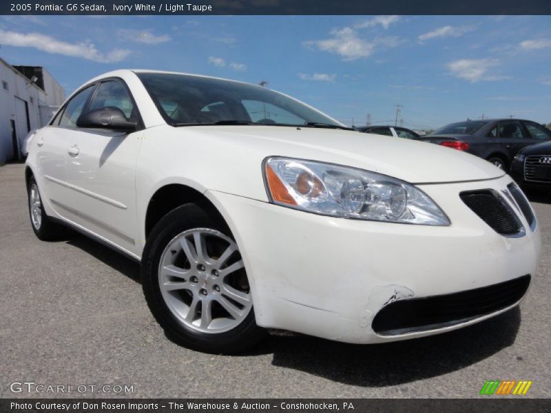 Ivory White / Light Taupe 2005 Pontiac G6 Sedan