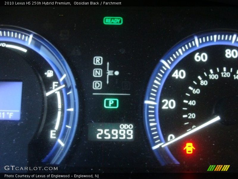 Obsidian Black / Parchment 2010 Lexus HS 250h Hybrid Premium