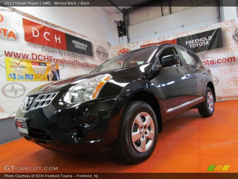 Wicked Black / Black 2011 Nissan Rogue S AWD